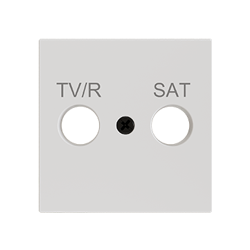 ZS55. Cover plate for TV-R/SAT insert 55x55 mm - Matt white