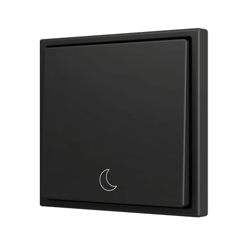 ZS70. Simple Soft push button for 1 binary input 70x70 mm - Anthracite - Custom. Minimum 100 units per design