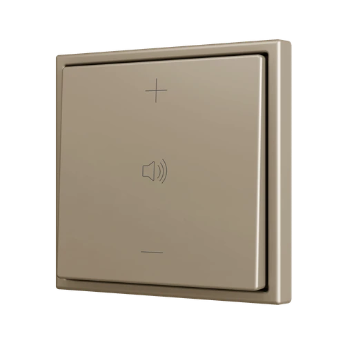 ZS70. Simple Soft push button for 2 binary inputs 70x70 mm - Champagne - Custom. Minimum 100 units per design