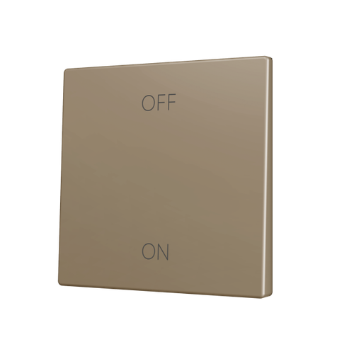 ZS70. Cover for Simple KNX Soft push button 70x70 mm. Tilt up&down - Champagne - Custom. Minimum 100 units per design