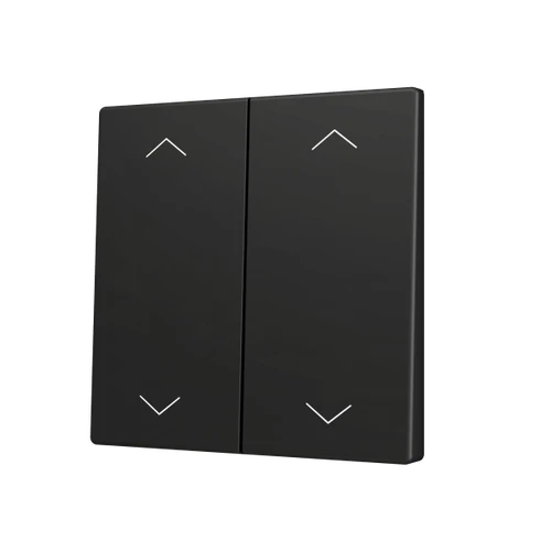 ZS70. Cover for Double KNX Soft push button 70x70 mm. Tilt up&down - Shutter icon - Anthracite