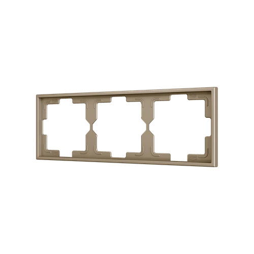 ZS70. 3-gang Frame - Champagne