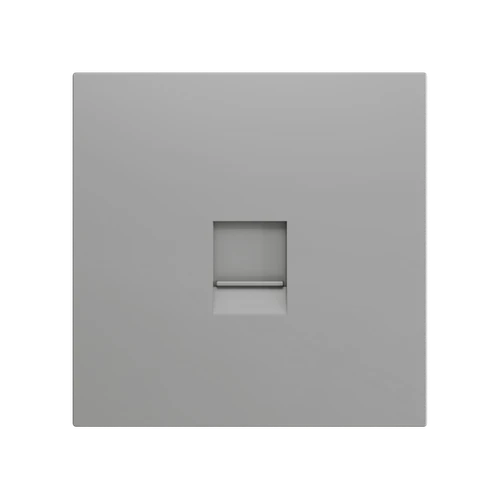 ZS70. Cover plate for RJ45 connector 70x70 mm - 1 insert - Silver
