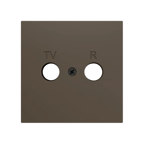 ZS70. Cover plate for TV/R insert 70x70 mm - Mocha