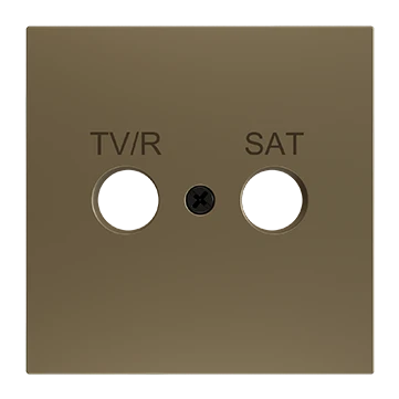 ZS70. Cover plate for TV-R/SAT insert 70x70 mm - Champagne