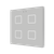 Flat 4 v2. Glass capacitive push button - 4 buttons - Silver