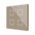Flat 4 v2. Glass capacitive push button - 4 buttons - Champagne