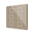 Flat 6 v2. Glass capacitive push button - 6 buttons - Champagne