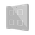 Flat RGB 4. Glass capacitive push button - 4 buttons - Silver