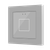 Flat 55 X1 v2. Glass capacitive push button 55x55 - 1 button - Silver (ZS55 frame not included)