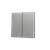 ZS55. Cover for Double KNX Soft push button 55x55 mm. Tilt down - Silver - Custom. Minimum 100 units per design