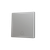 ZS55. Cover for Simple KNX Soft push button 55x55 mm. Tilt down - Doorbell icon - Silver