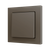 ZS55. Simple Soft push button for 1 binary input 55x55 mm - Mocha