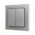 ZS55. Double Soft push button for 2 binary inputs 55x55 mm - Silver