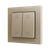 ZS55. Double Soft push button for 4 binary inputs 55x55 mm - Champagne - Custom. Minimum 100 units per design