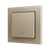 ZS55. Simple Soft push button for 1 binary input 55x55 mm - Light icon - Champagne