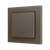 ZS55. Simple Soft push button for 1 binary input 55x55 mm - Key icon - Mocha