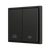 ZS70. Double Soft push button for 2 binary inputs 70x70 mm - Anthracite - Custom. Minimum 100 units per design