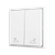 ZS70. Double Soft push button for 2 binary inputs 70x70 mm - Matt white - Custom. Minimum 100 units per design