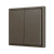 ZS70. Double Soft push button for 2 binary inputs 70x70 mm - Shutter icon - Mocha