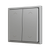 ZS70. Double Soft push button for 4 binary inputs 70x70 mm - Shutter icon - Silver