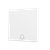 ZS70. Cover for Simple KNX Soft push button 70x70 mm. Tilt down - Doorbell icon - Matt White