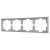 ZS70. 4-gang Frame - Silver