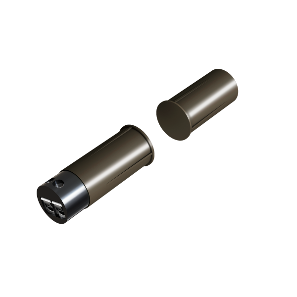 Magnetic contact for flush mounting in aluminum, wooden or PVC door or window - brown