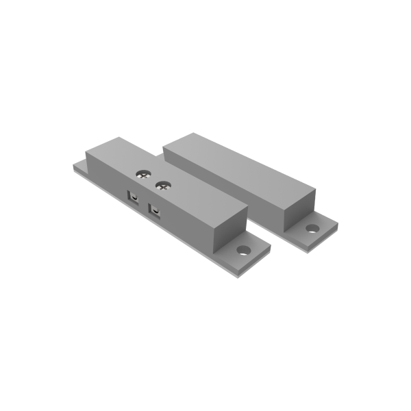 Magnetic contact for surface installation in door or window. Small - silver