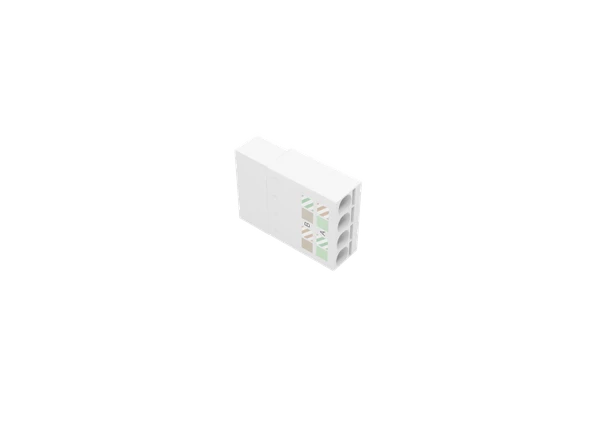 4-wire ethernet connector with push-in connection. ZACETH