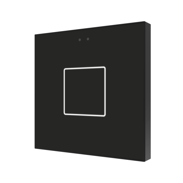 Flat 1 v2. Glass capacitive push button - 1 button - Anthracite