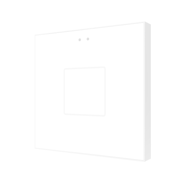 Flat 1 v2. Glass capacitive push button - 1 button - White