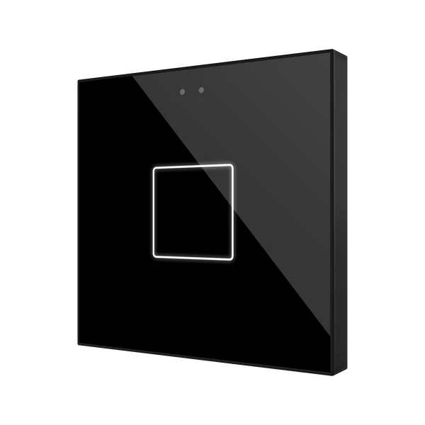 Flat RGB 1. Glass capacitive push button - 1 button - Anthracite