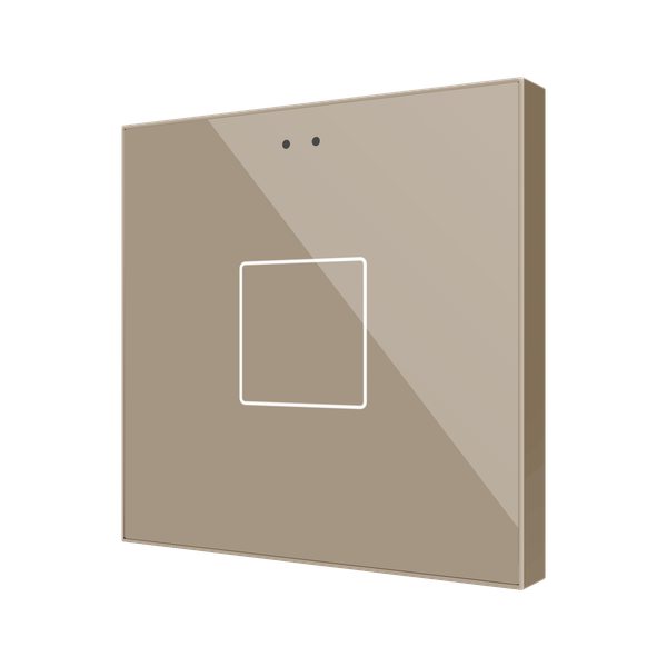 Flat RGB 1. Glass capacitive push button - 1 button - Champagne