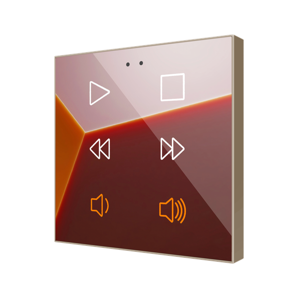 Flat RGB 6. Glass capacitive push button - 6 buttons - 360° Customizacion