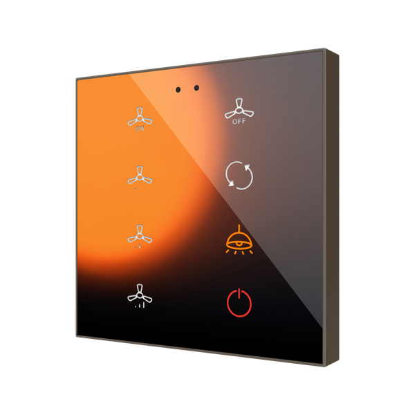 Flat RGB 8. Glass capacitive push button - 8 buttons - 360° Customizacion