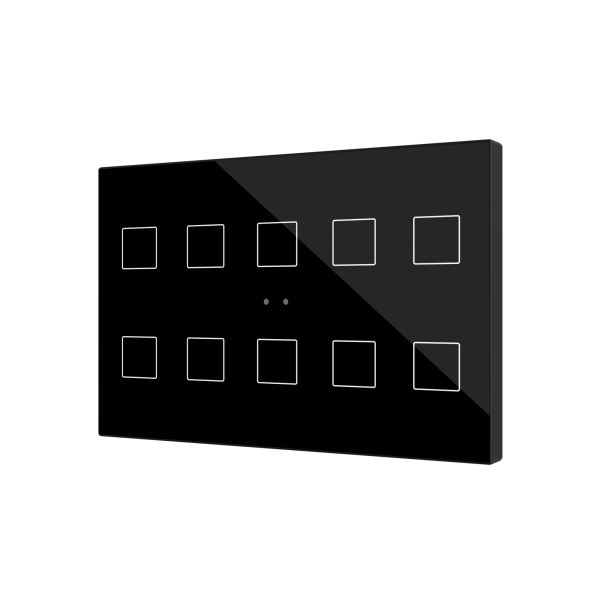Flat XL X10. Glass capacitive push button - 10 buttons - Anthracite