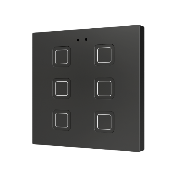 Tecla 6. PC-ABS Capacitive push button - 6 buttons - Anthracite