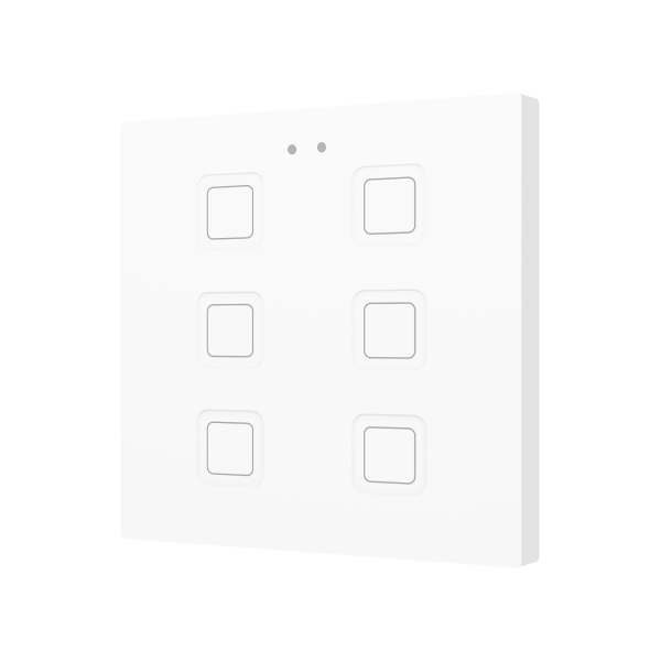 Tecla 6. PC-ABS Capacitive push button - 6 buttons - White