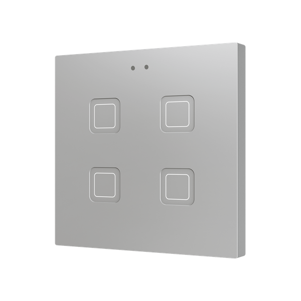 Tecla RGB 4. PC-ABS Capacitive push button - 4 buttons - Silver
