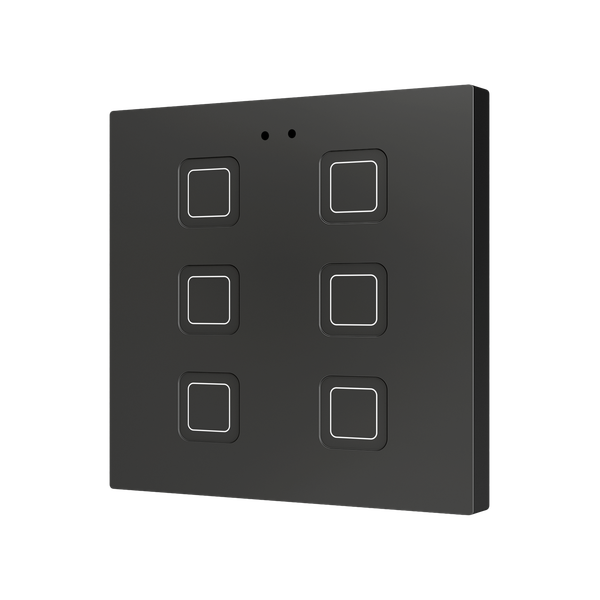 Tecla RGB 6. PC-ABS Capacitive push button - 6 buttons - Anthracite