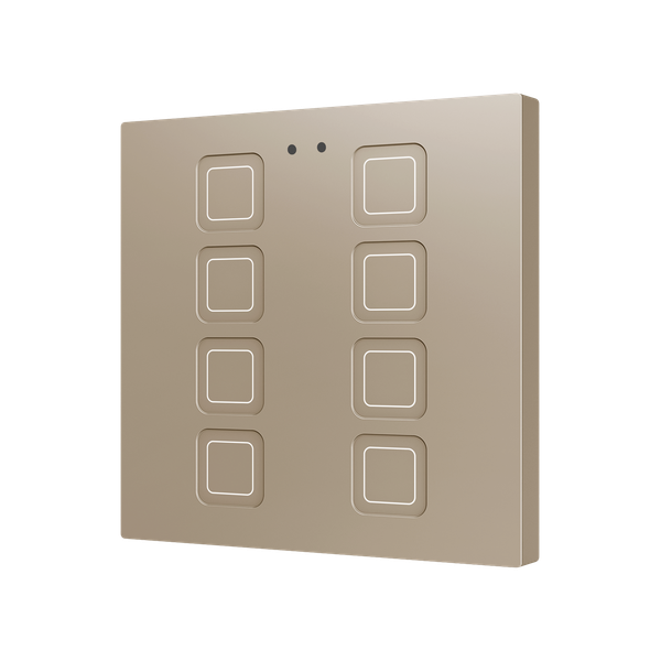 Tecla RGB 8. PC-ABS Capacitive push button - 8 buttons - Champagne