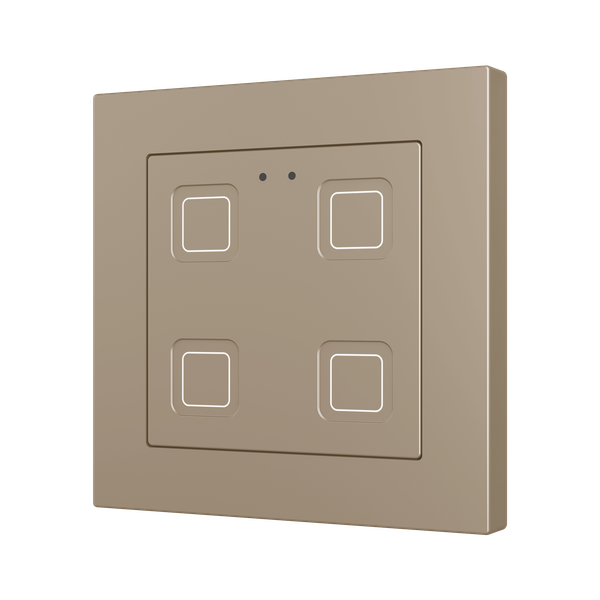 Tecla 55 X4. PC-ABS Capacitive push button 55x55 - 4 buttons - Champagne (ZS55 frame not included)