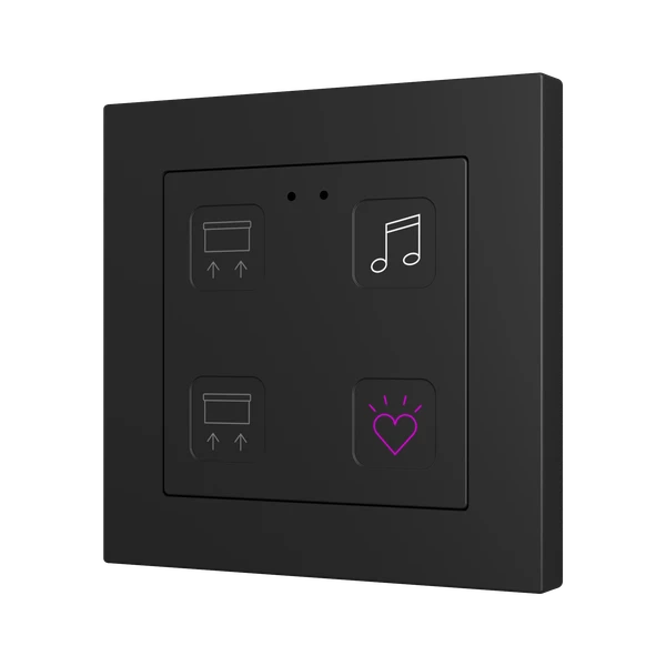 Tecla RGB 55 X4. PC-ABS Capacitive push button 55x55 - 4 buttons - Custom (ZS55 frame not included)
