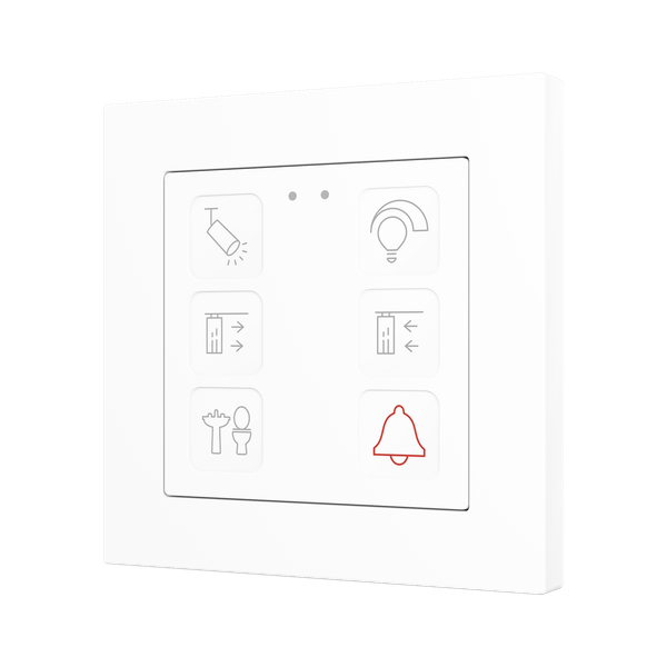 Tecla RGB 55 X6. PC-ABS Capacitive push button 55x55 - 6 buttons - Custom (ZS55 frame not included)