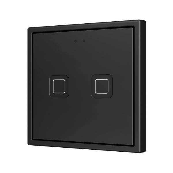 Tecla RGB 70 X2. PC-ABS Capacitive push button 70x70 - 2 buttons - Anthracite (ZS70 frame not included)