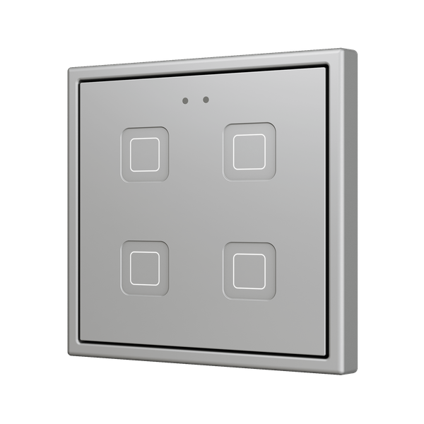 Tecla RGB 70 X4. PC-ABS Capacitive push button 70x70 - 4 buttons - Silver (ZS70 frame not included)