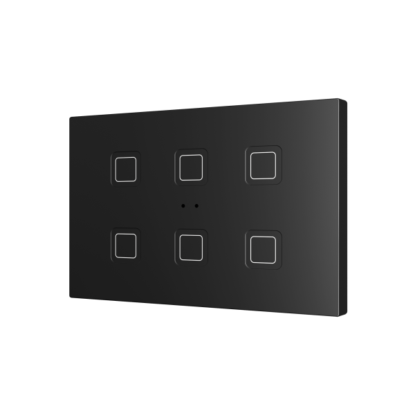 Tecla XL X6. PC-ABS Capacitive push button - 6 buttons - Anthracite