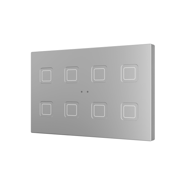 Tecla XL X8. PC-ABS Capacitive push button - 8 buttons - Silver