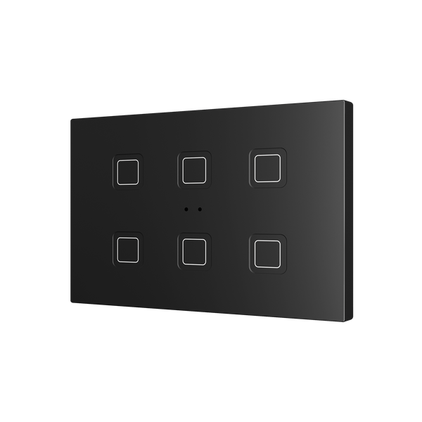 Tecla RGB XL 6. PC-ABS Capacitive push button - 6 buttons - Anthracite